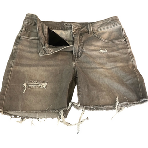 Maurices Gray Distressed Jean Shorts